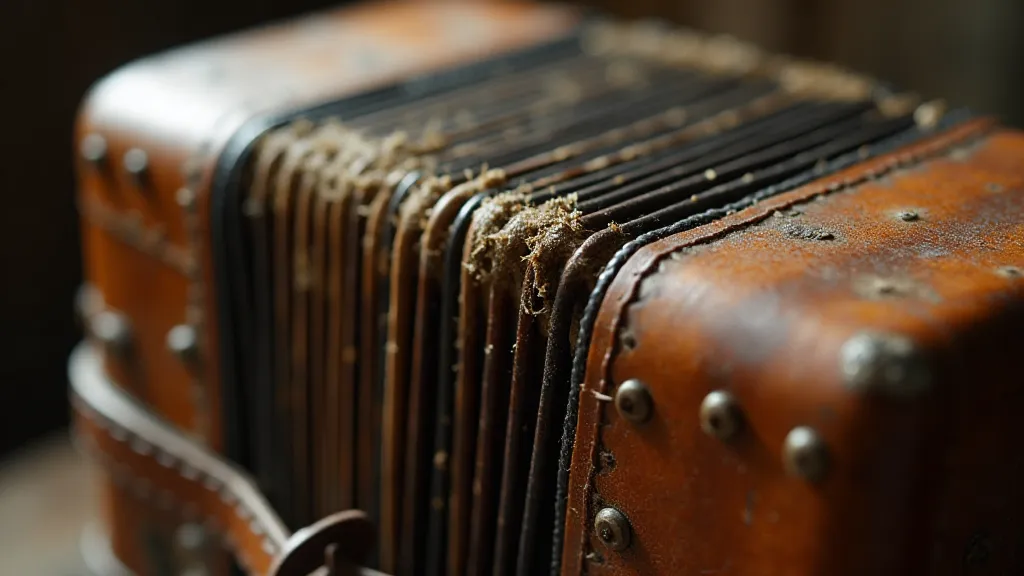 Vintage accordion close-up