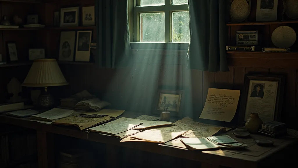 Archived oral history recordings in a rural home