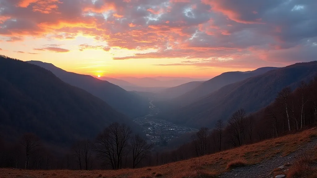 Appalachian sunset vista