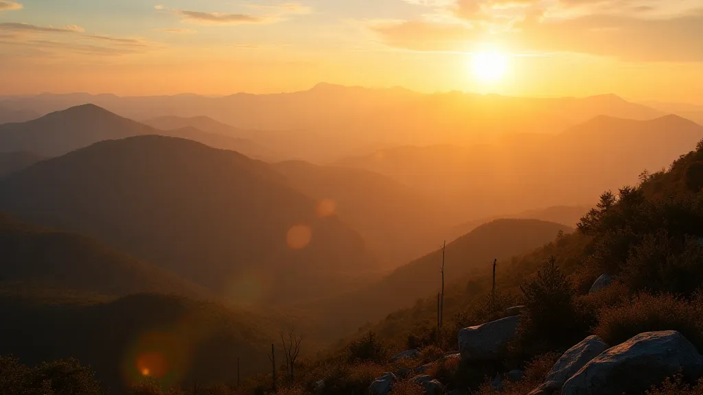 Appalachian mountain sunset