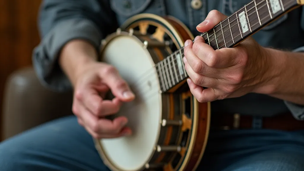 Appalachian man playing banjo